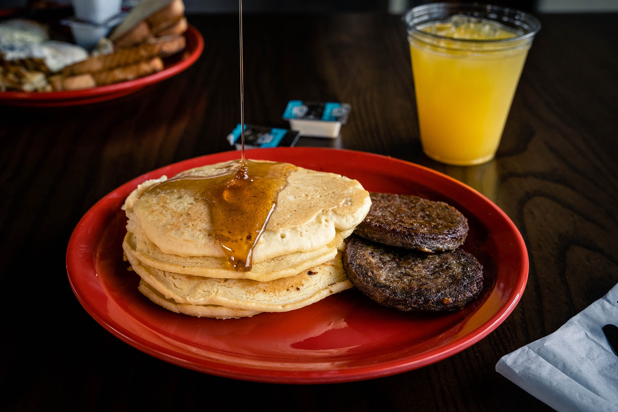 Homestyle Pancake Breakfast Sandwich with Sausage